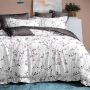 Affordable queen bed sheets and comforter set on a neatly made modern bed.