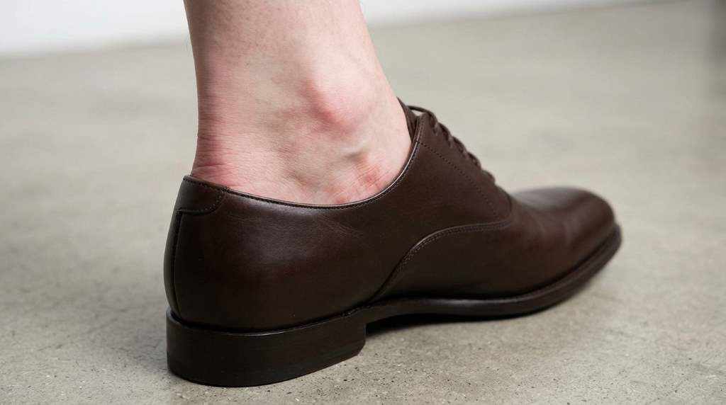 Leather conditioner applied to new brown leather shoes