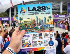 LA28 Olympics 2028 official guide featuring tickets, hospitality packages, schedule, news, and volunteer information