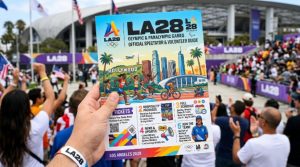 LA28 Olympics 2028 official guide featuring tickets, hospitality packages, schedule, news, and volunteer information